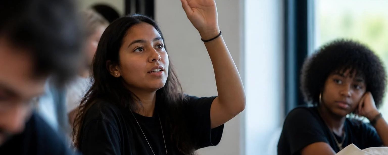 Mesa vista de cima com um esquema de raciocínio desenhado à mão